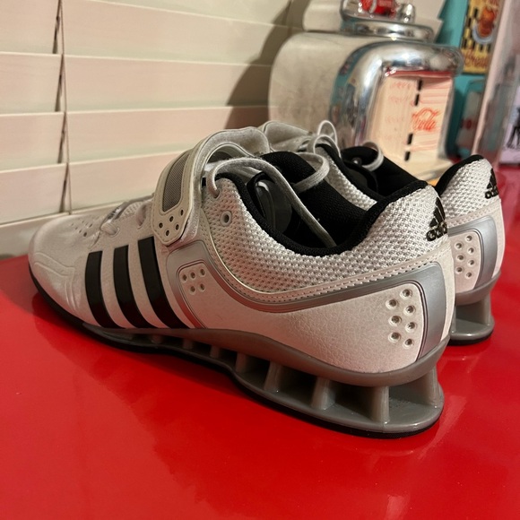 Adidas AdiPower Weightlifting White M25733 Mens Size 9.5 - Picture 4 of 7